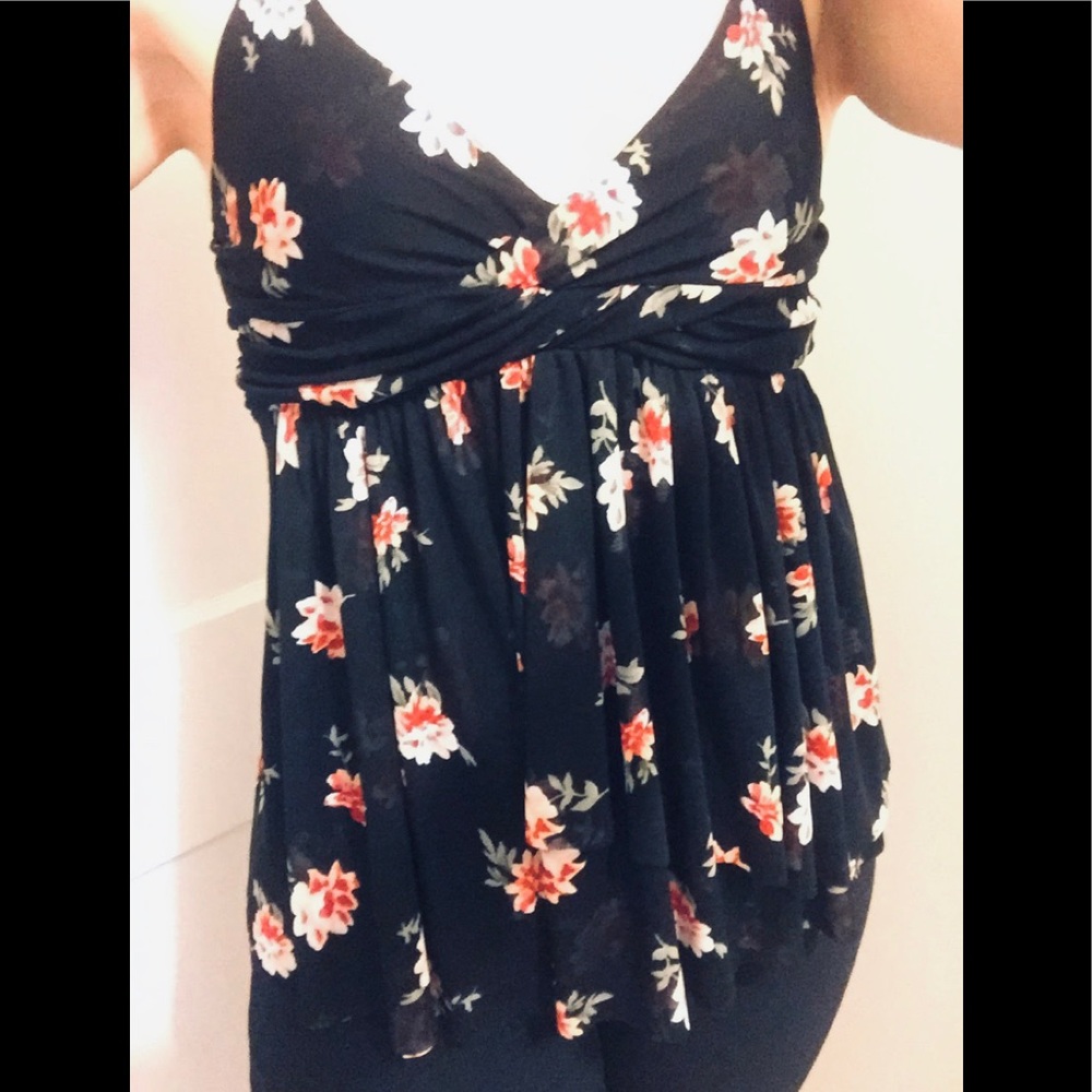 Express V-Neck Floral Top